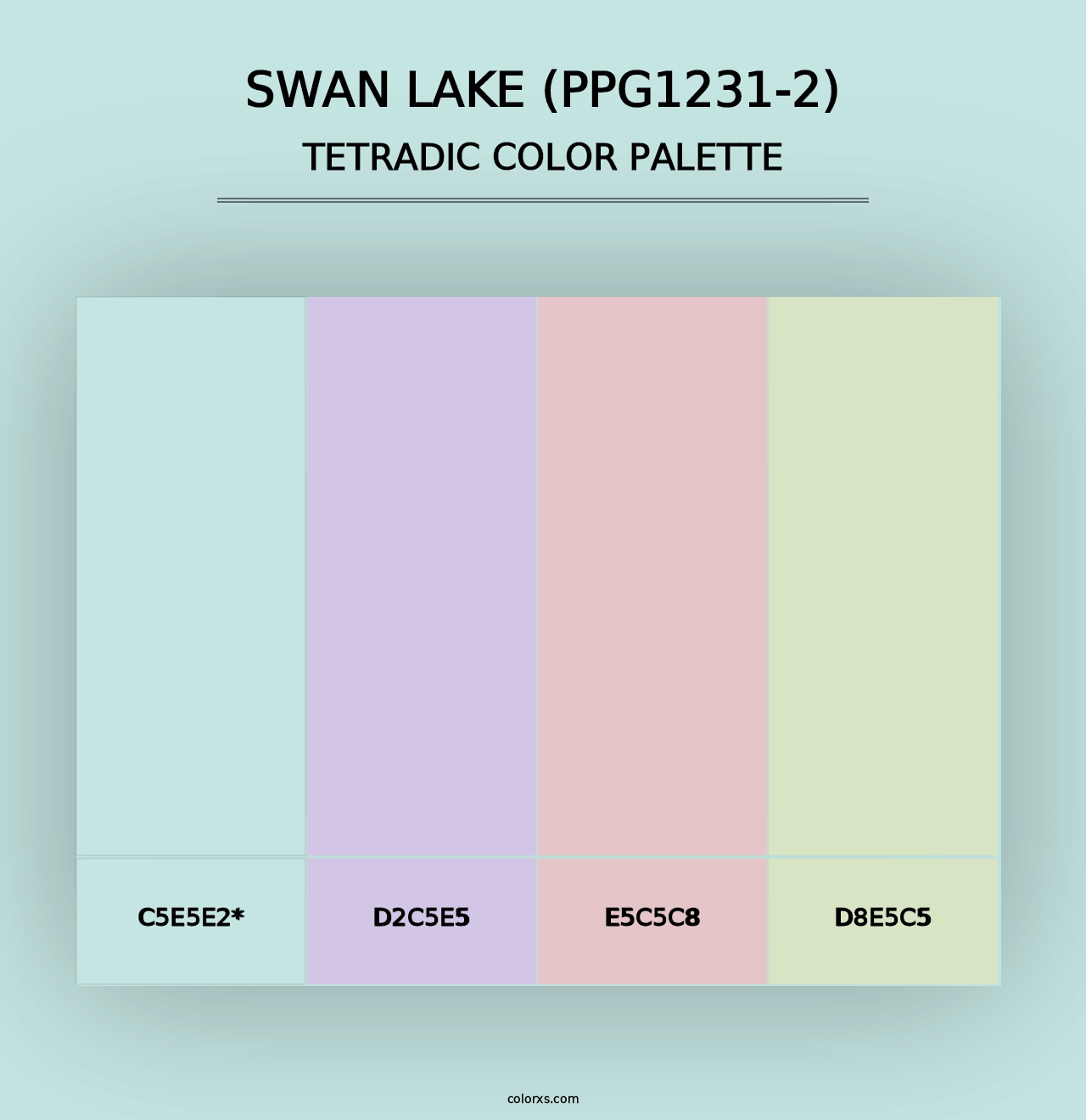 Swan Lake (PPG1231-2) - Tetradic Color Palette