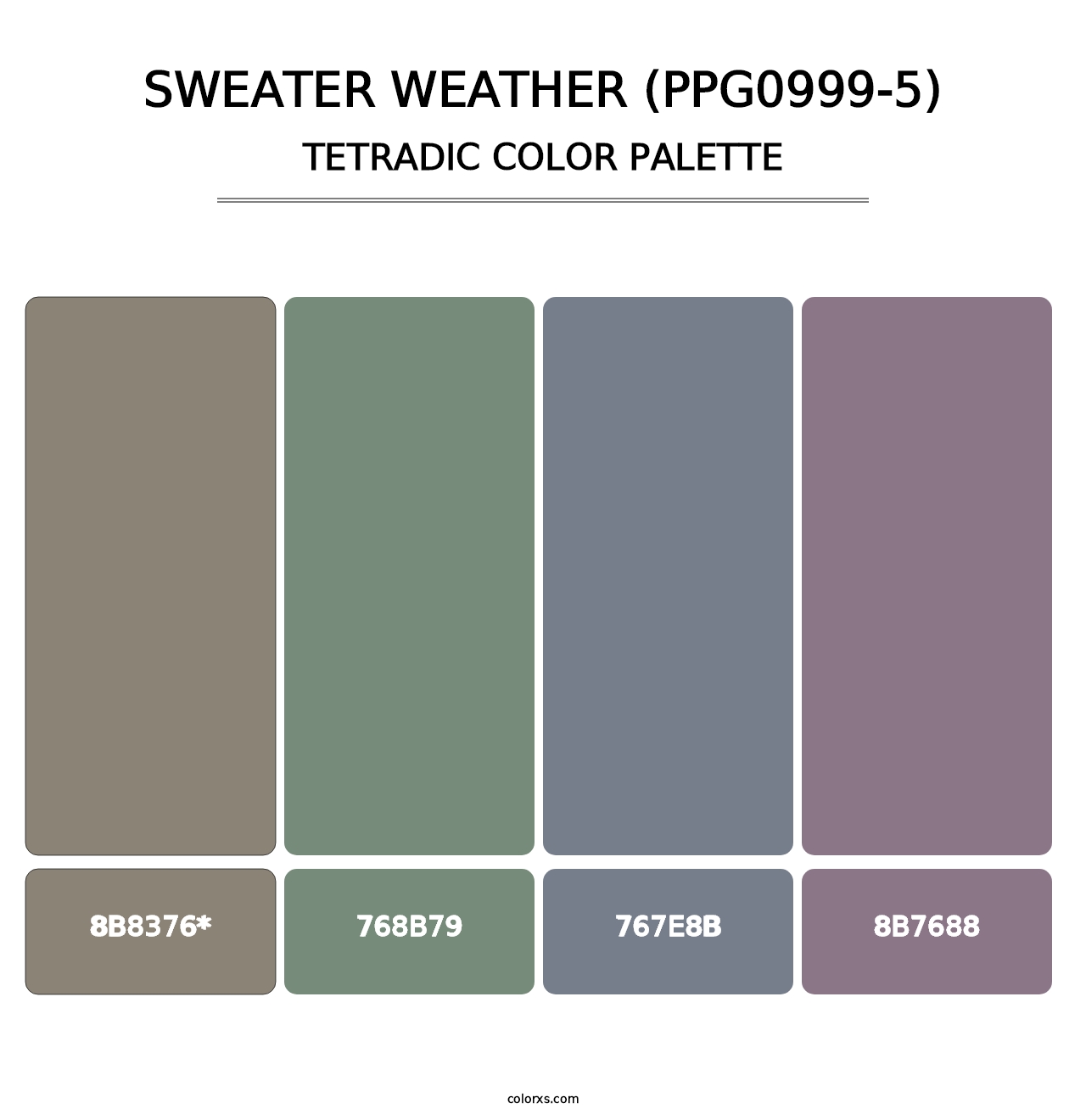 Sweater Weather (PPG0999-5) - Tetradic Color Palette