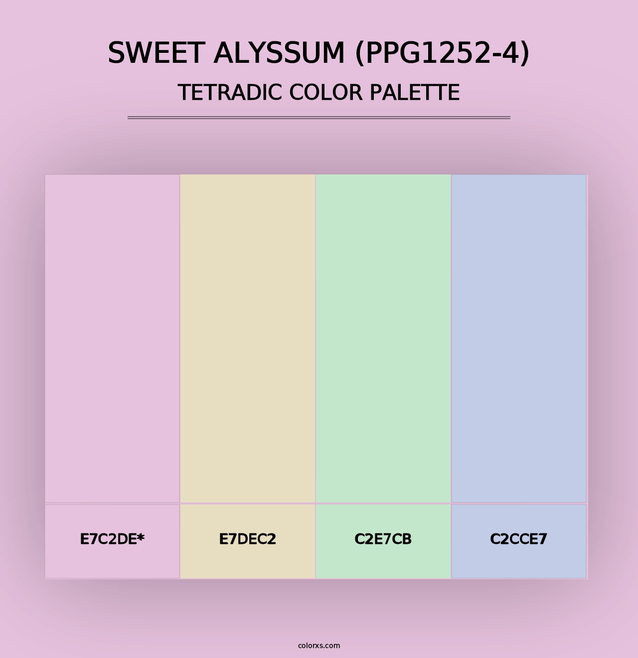 Sweet Alyssum (PPG1252-4) - Tetradic Color Palette