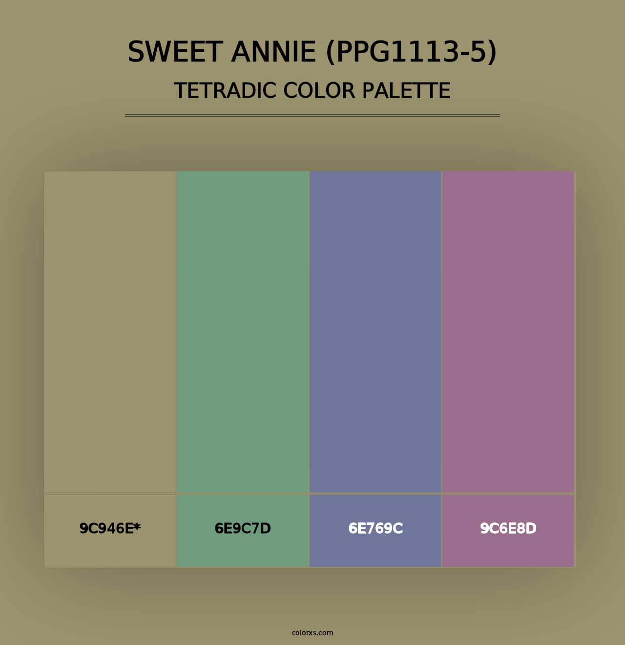 Sweet Annie (PPG1113-5) - Tetradic Color Palette