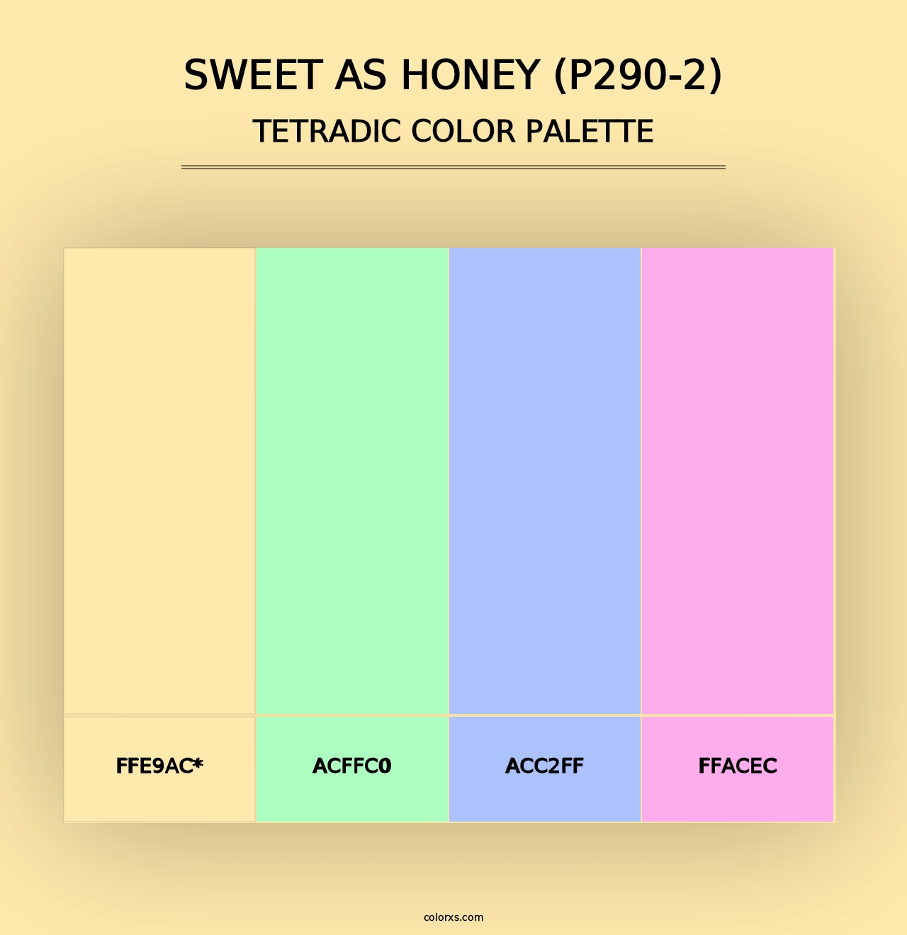 Sweet As Honey (P290-2) - Tetradic Color Palette