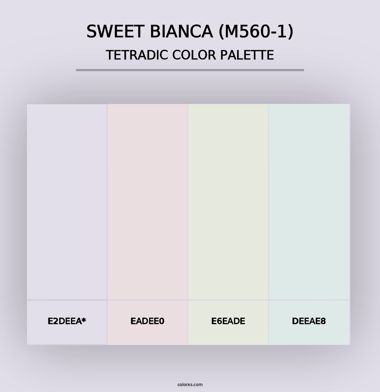 Sweet Bianca (M560-1) - Tetradic Color Palette