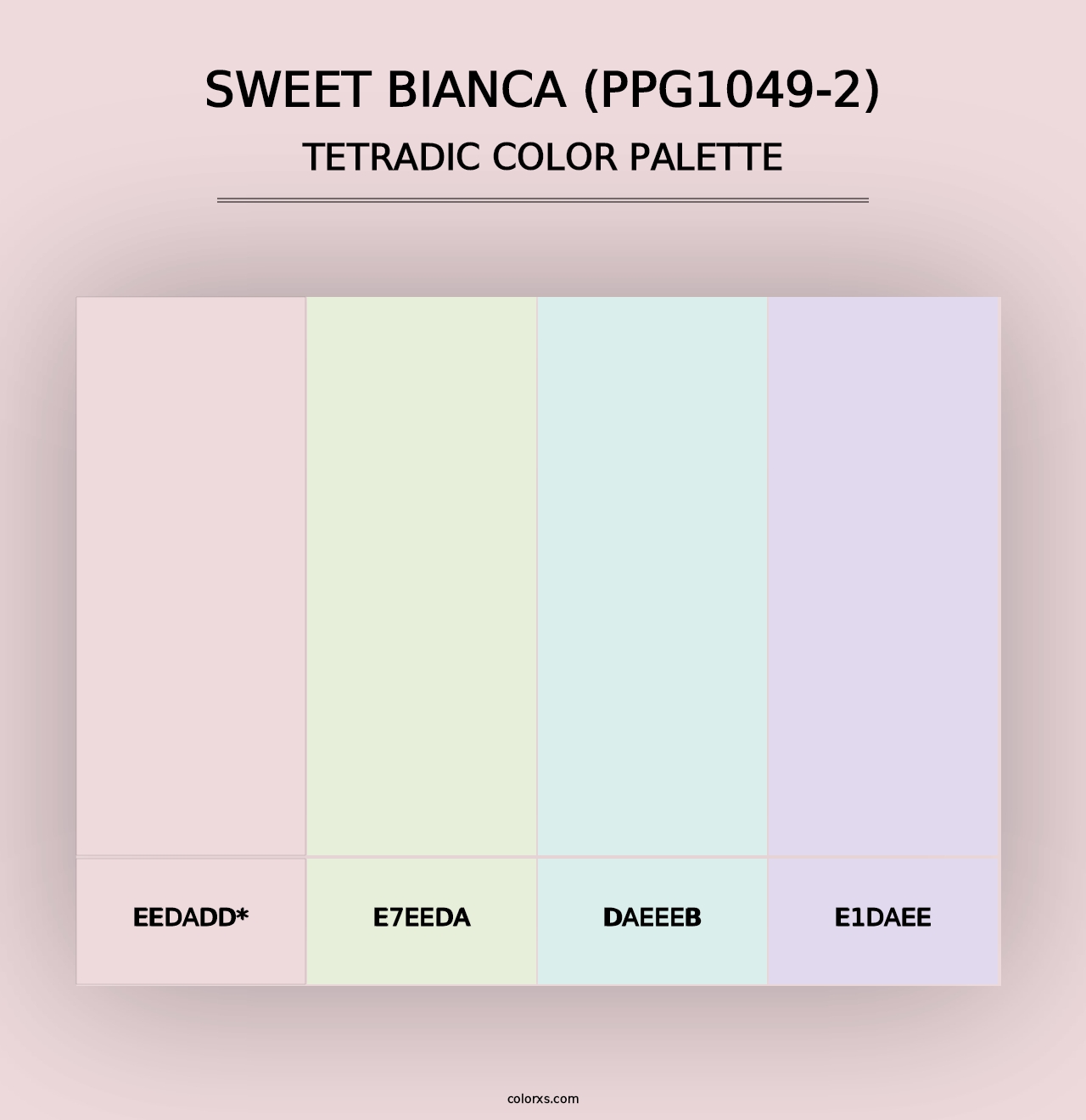 Sweet Bianca (PPG1049-2) - Tetradic Color Palette