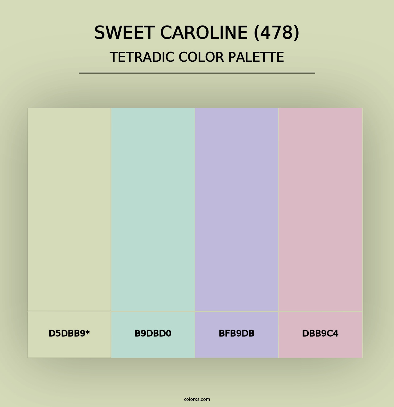 Sweet Caroline (478) - Tetradic Color Palette