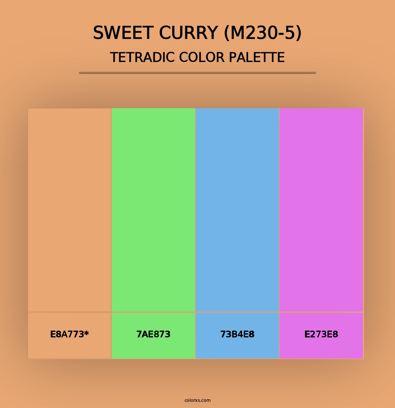 Sweet Curry (M230-5) - Tetradic Color Palette