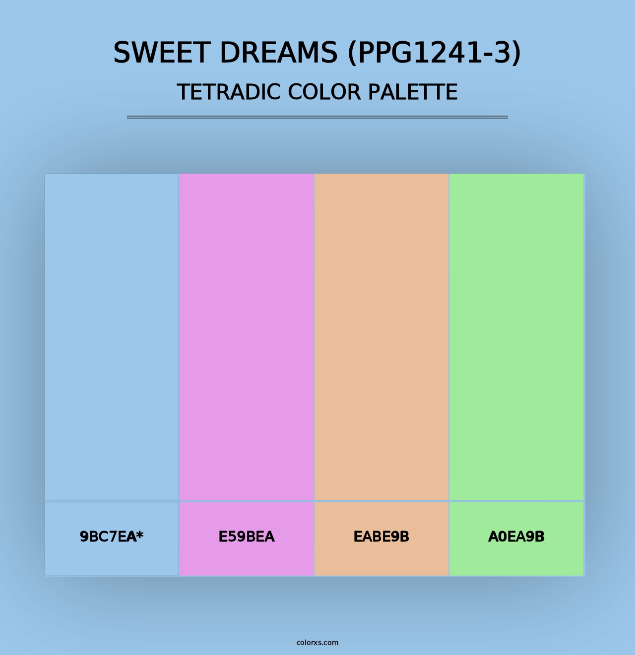 Sweet Dreams (PPG1241-3) - Tetradic Color Palette