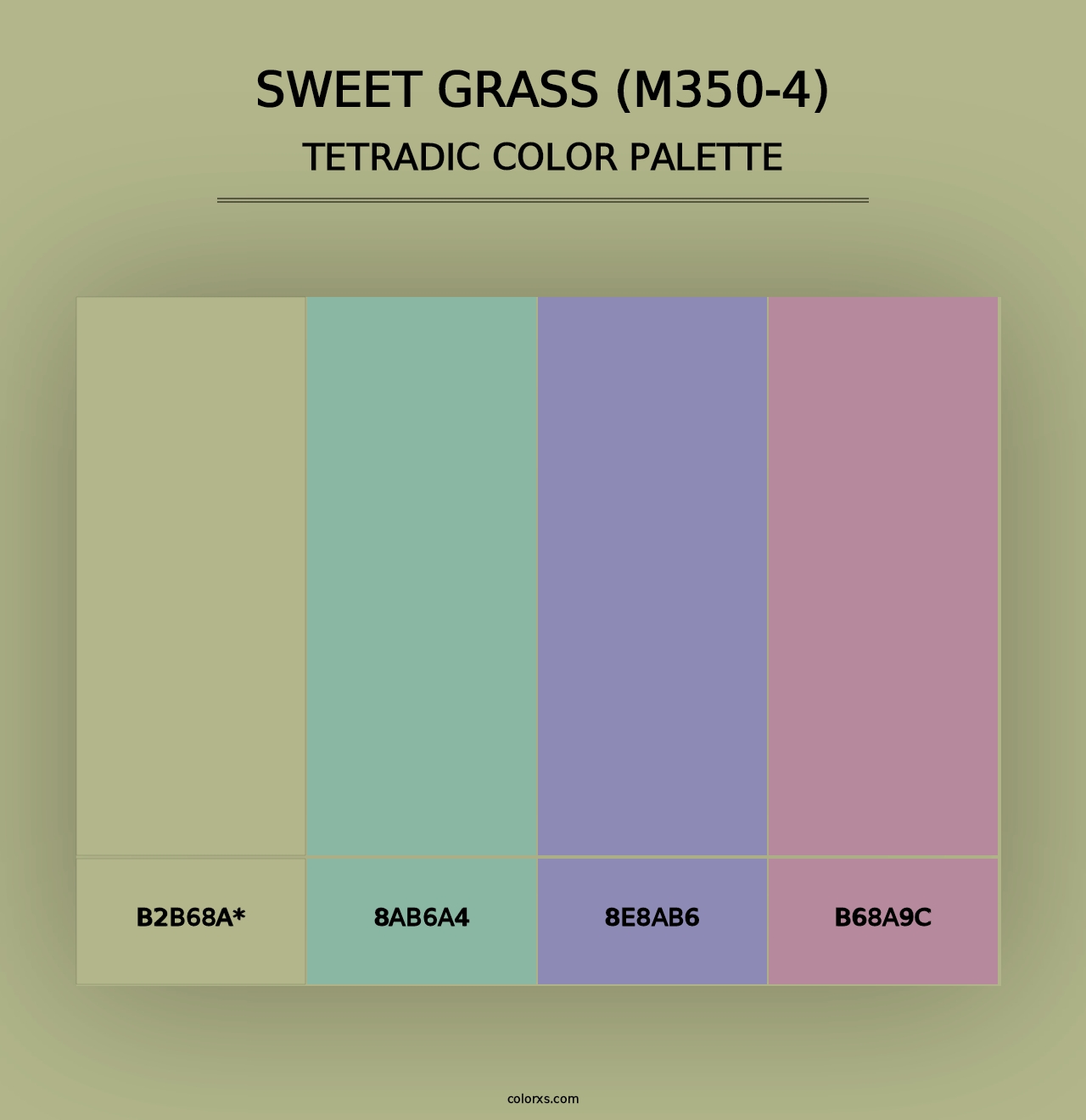 Sweet Grass (M350-4) - Tetradic Color Palette