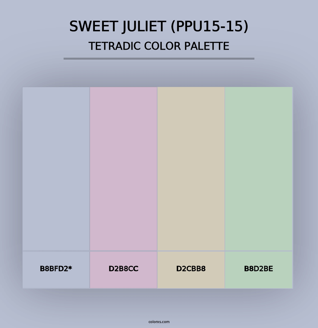 Sweet Juliet (PPU15-15) - Tetradic Color Palette