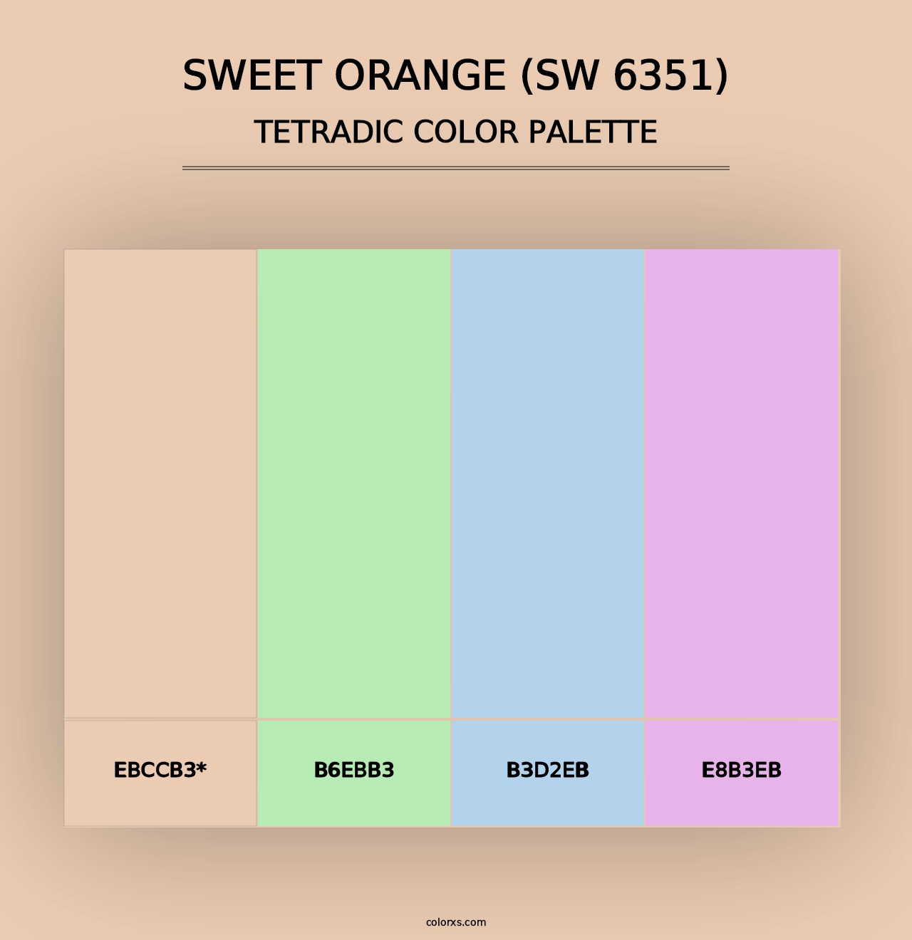 Sweet Orange (SW 6351) - Tetradic Color Palette