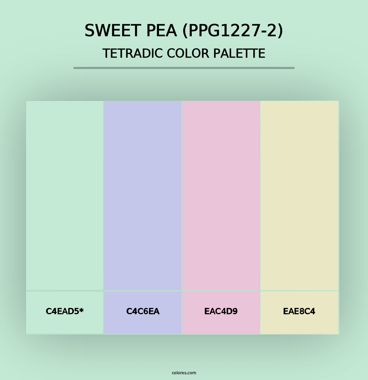 Sweet Pea (PPG1227-2) - Tetradic Color Palette