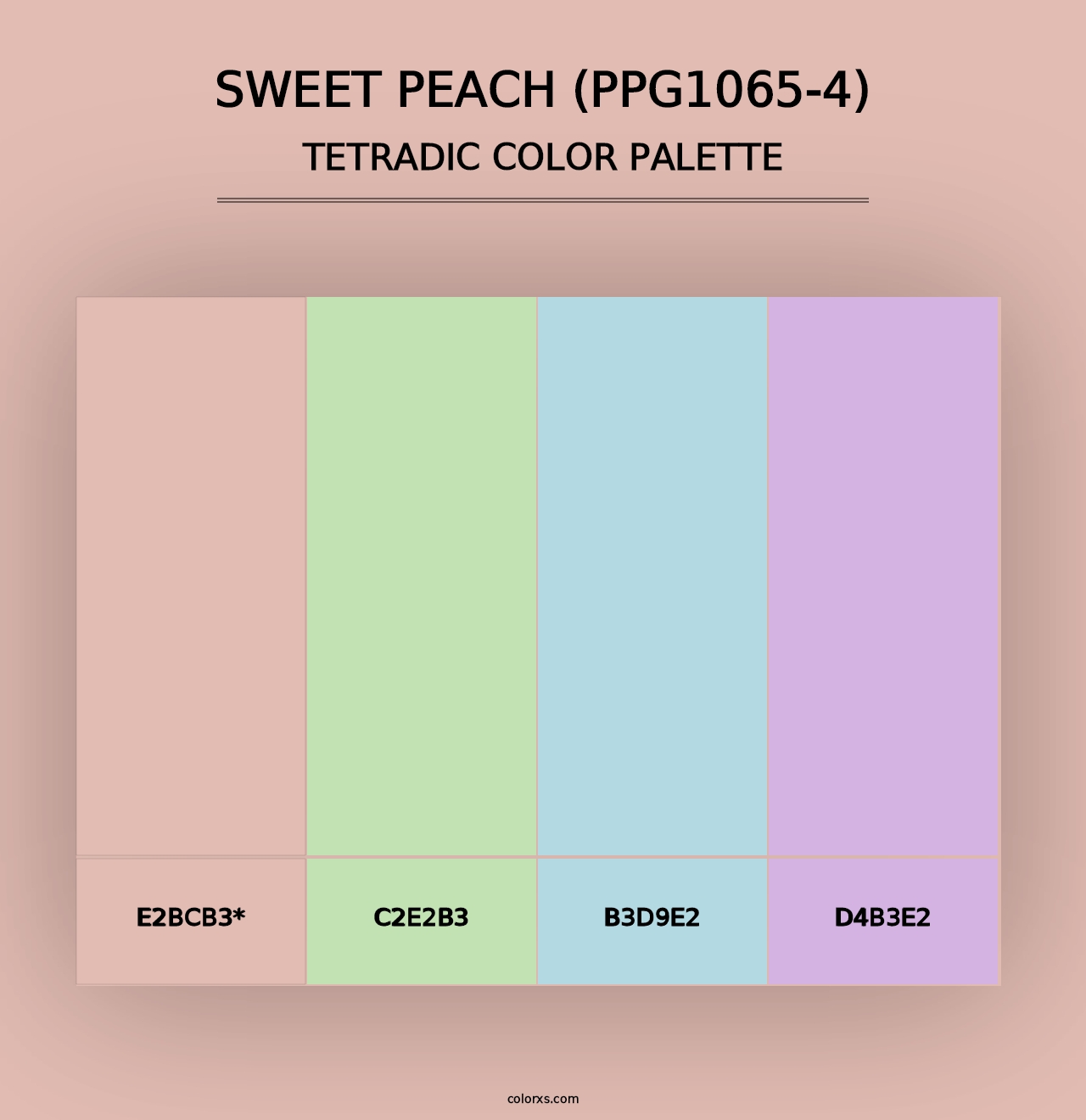 Sweet Peach (PPG1065-4) - Tetradic Color Palette