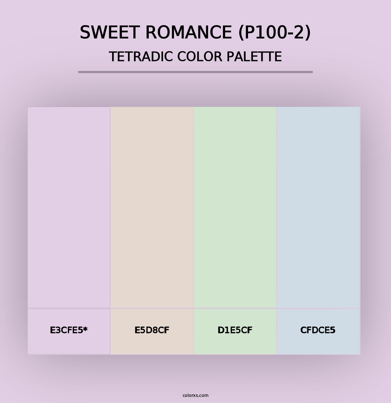 Sweet Romance (P100-2) - Tetradic Color Palette