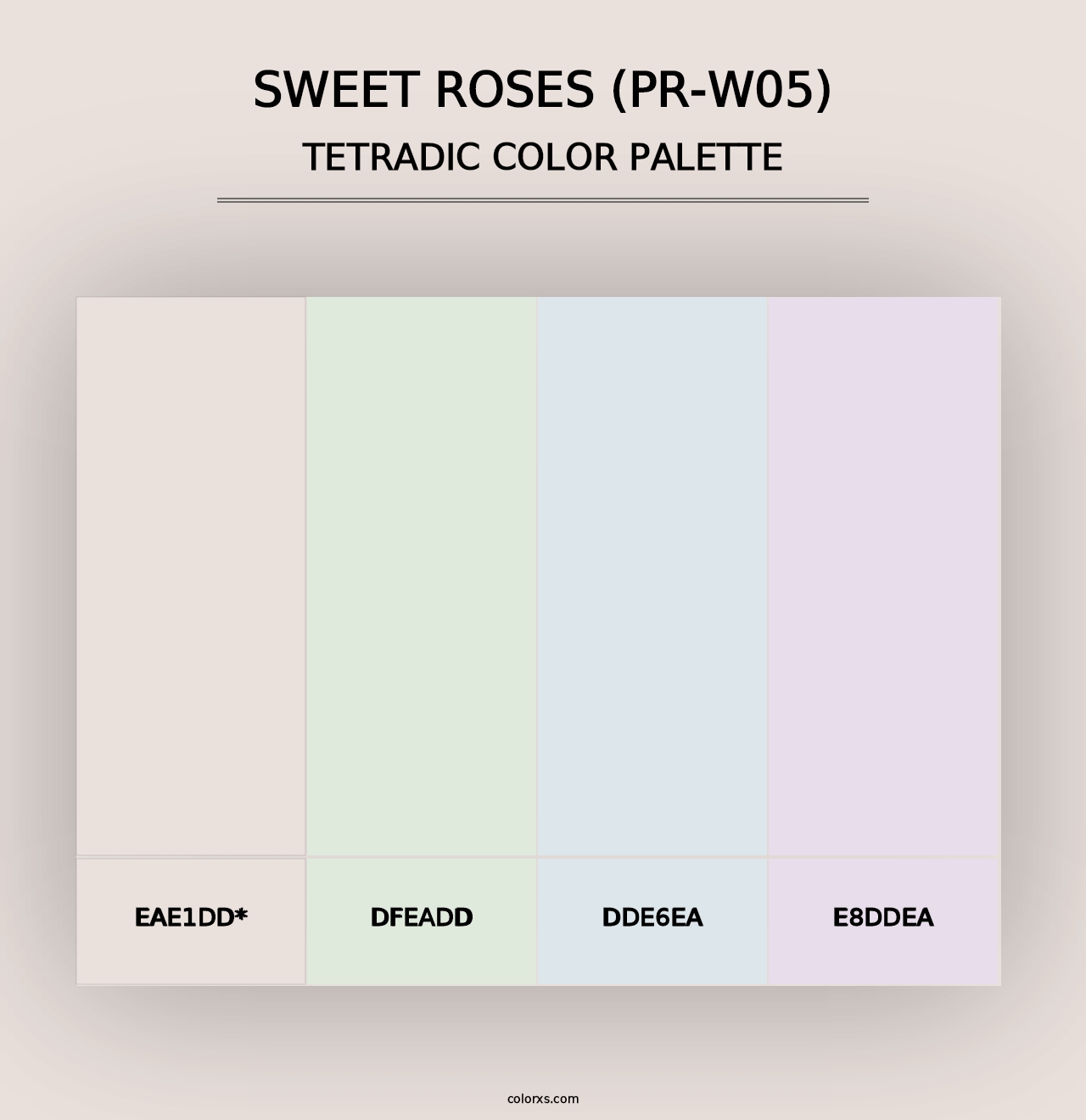 Sweet Roses (PR-W05) - Tetradic Color Palette