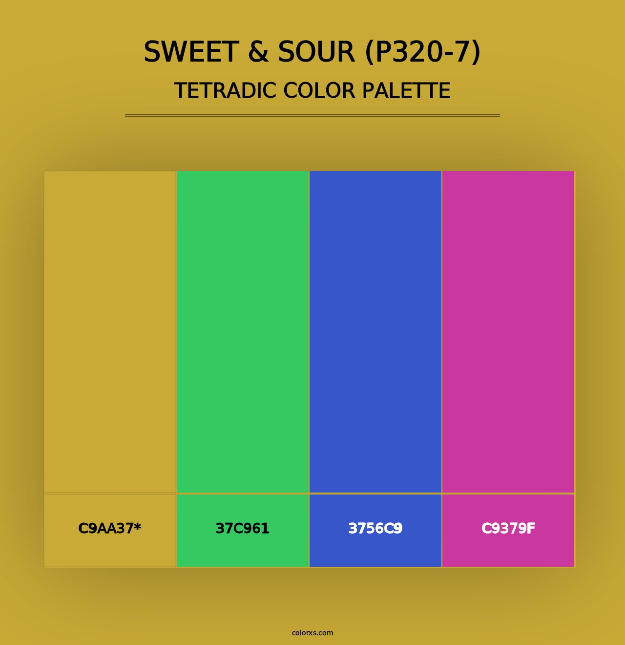 Sweet & Sour (P320-7) - Tetradic Color Palette