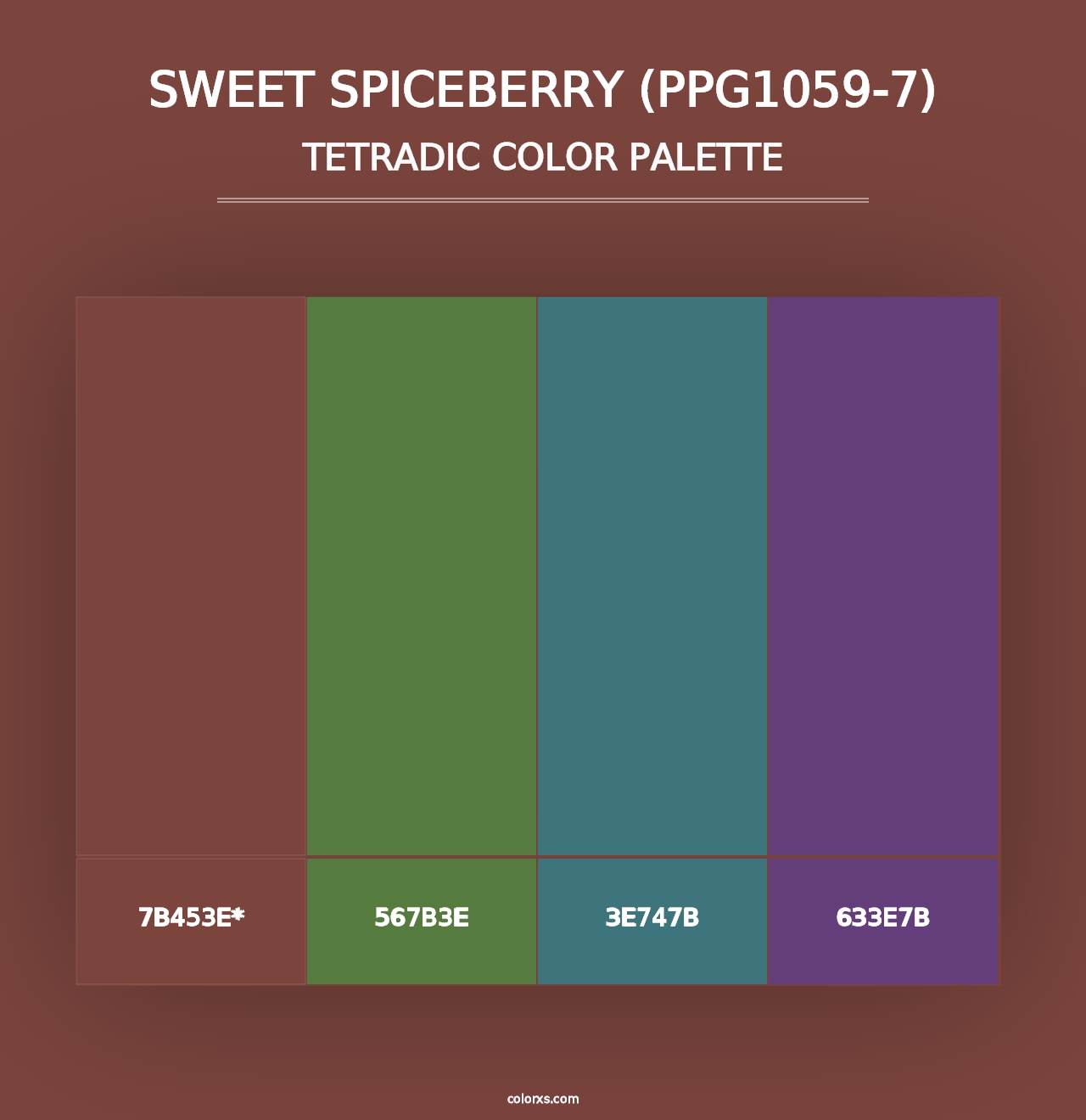 Sweet Spiceberry (PPG1059-7) - Tetradic Color Palette