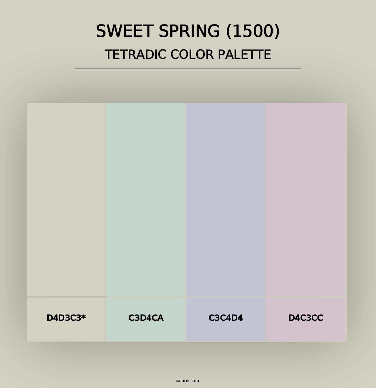 Sweet Spring (1500) - Tetradic Color Palette