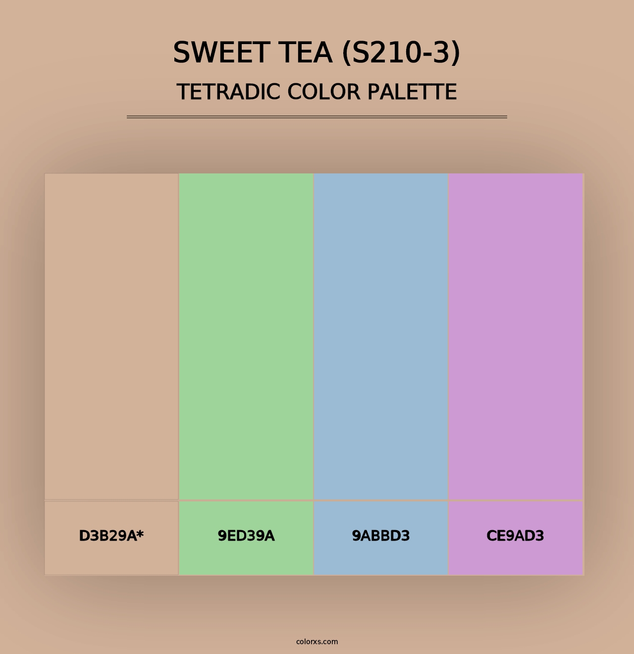 Sweet Tea (S210-3) - Tetradic Color Palette