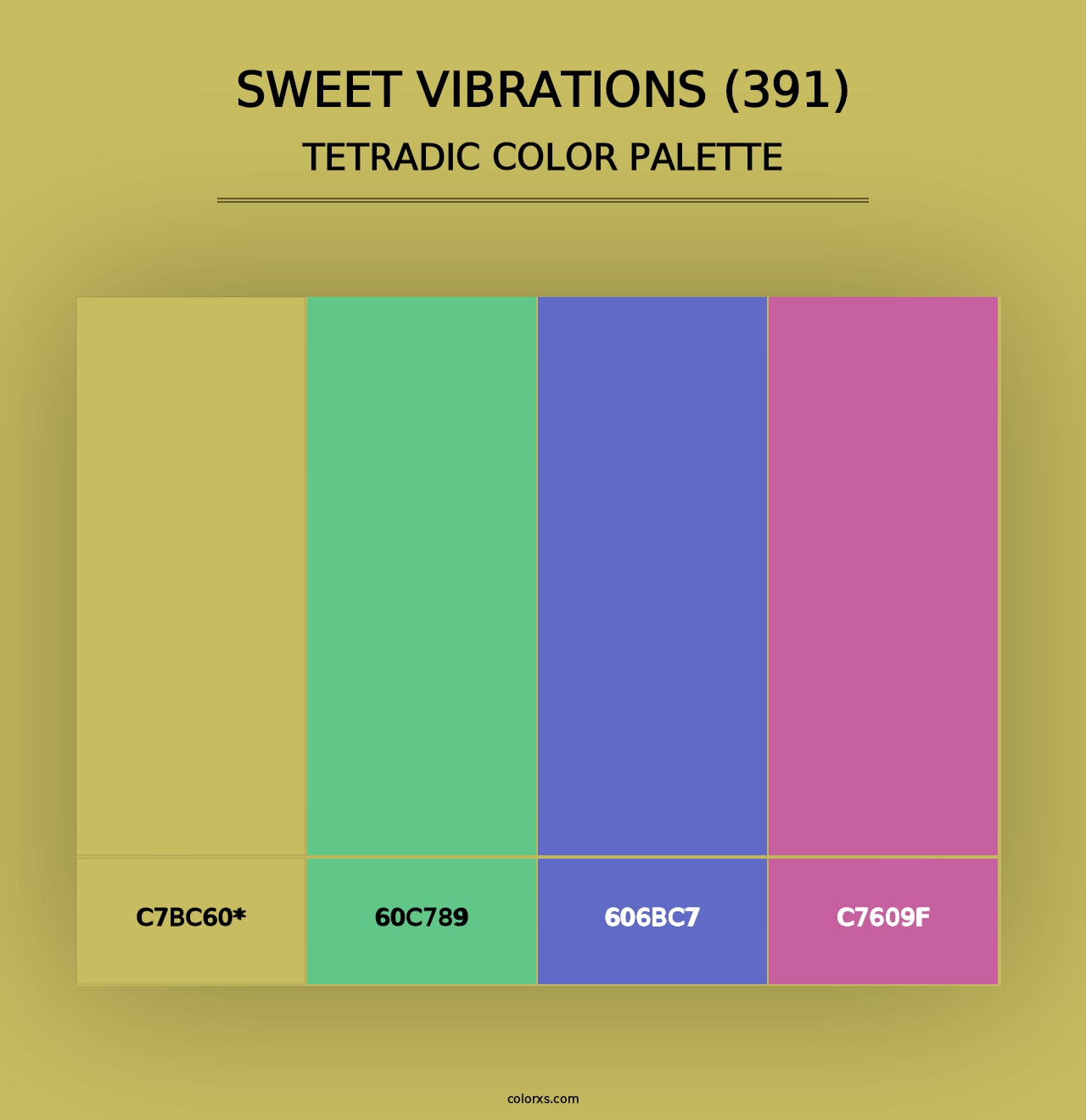 Sweet Vibrations (391) - Tetradic Color Palette