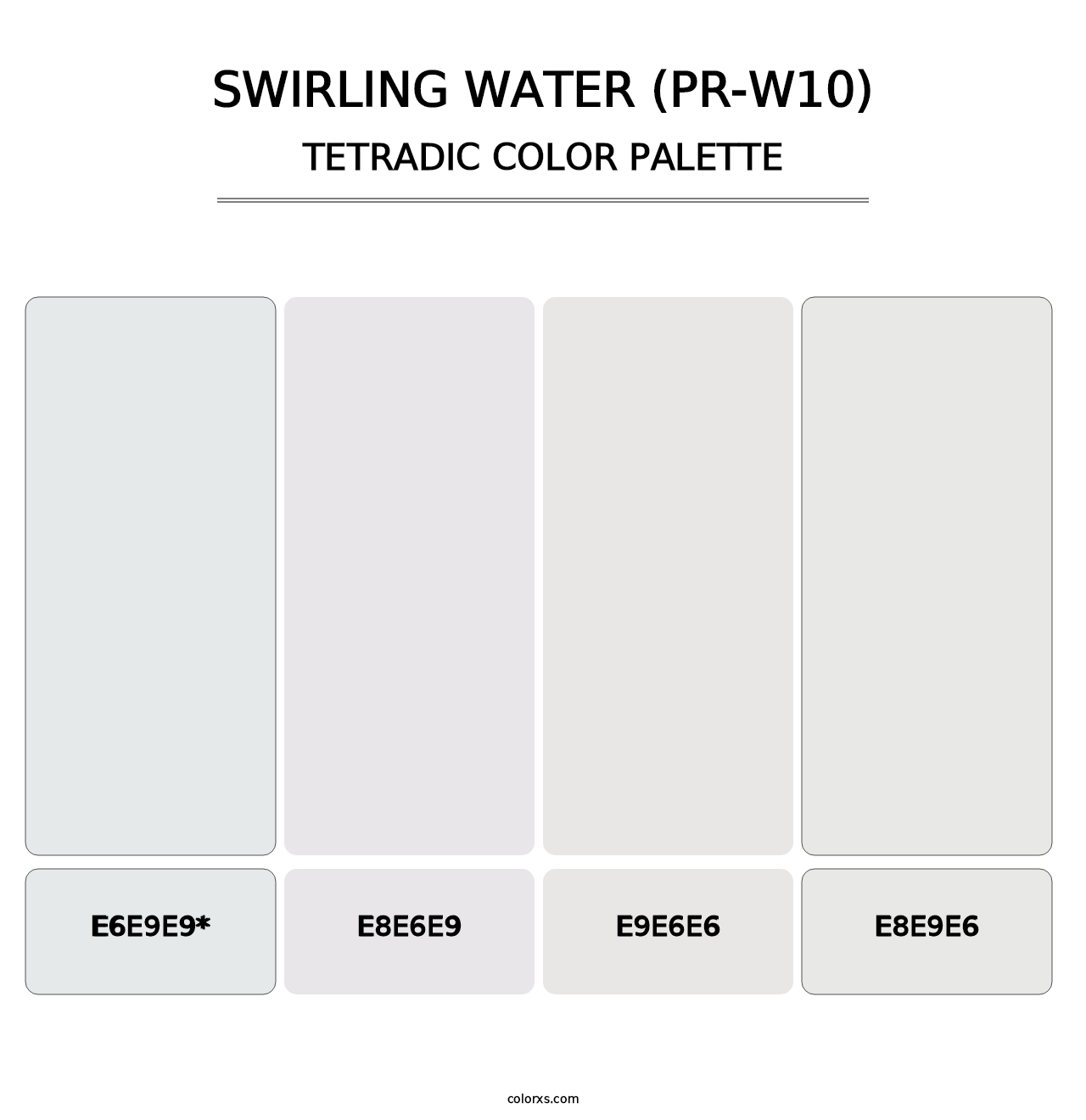 Swirling Water (PR-W10) - Tetradic Color Palette