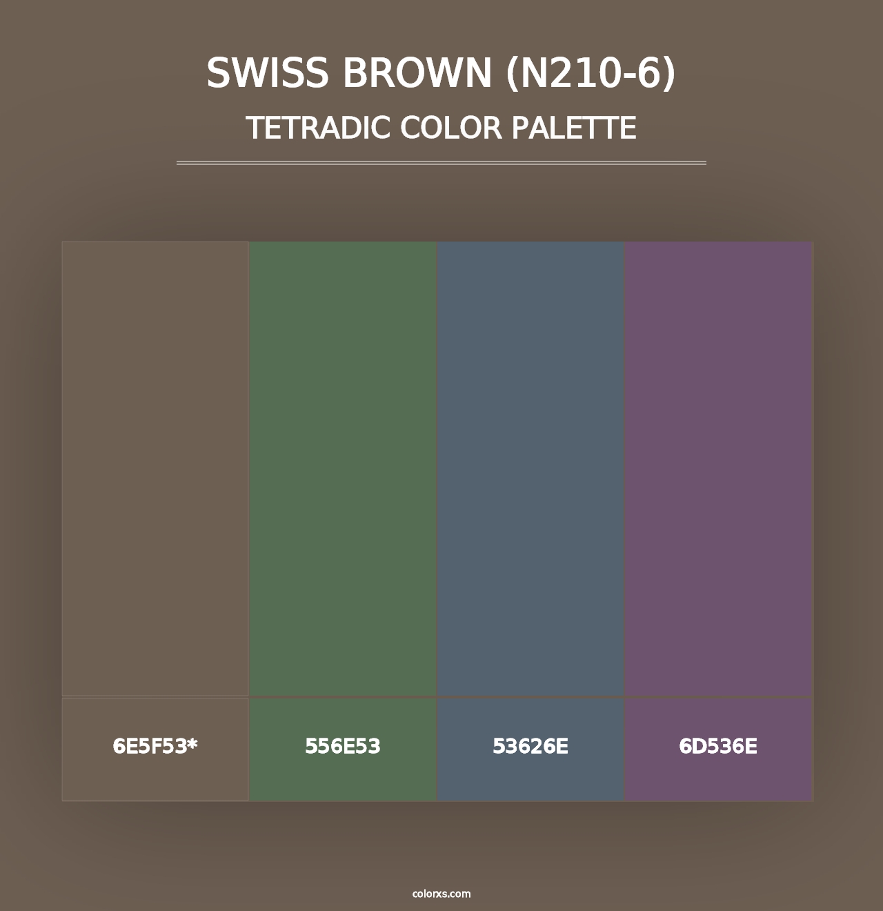 Swiss Brown (N210-6) - Tetradic Color Palette