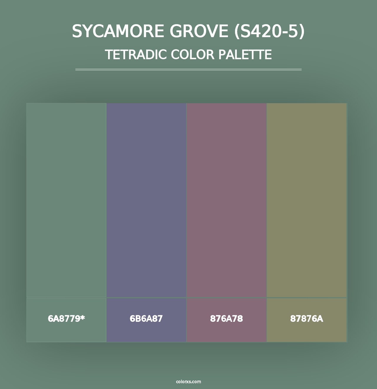 Sycamore Grove (S420-5) - Tetradic Color Palette