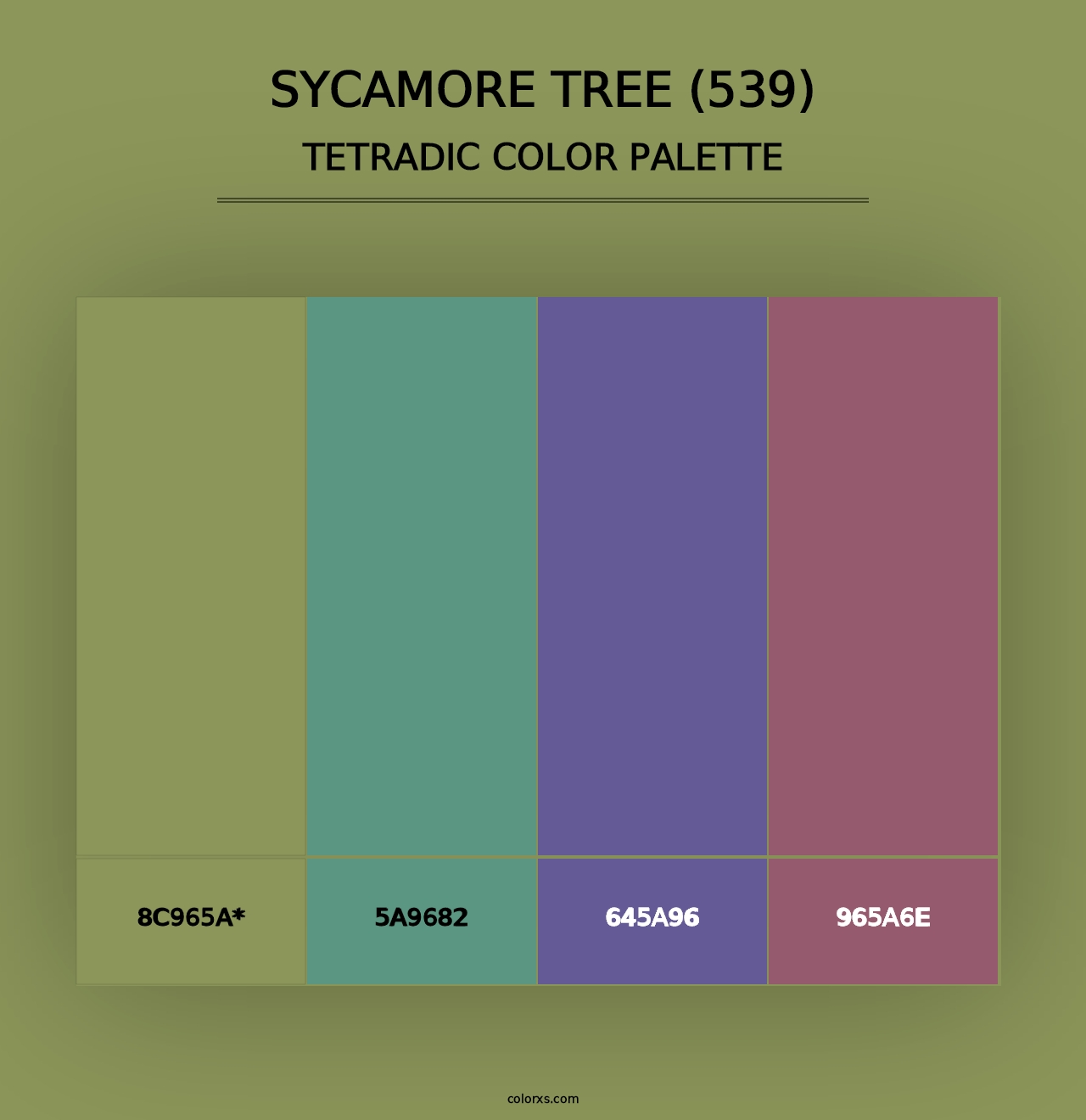 Sycamore Tree (539) - Tetradic Color Palette