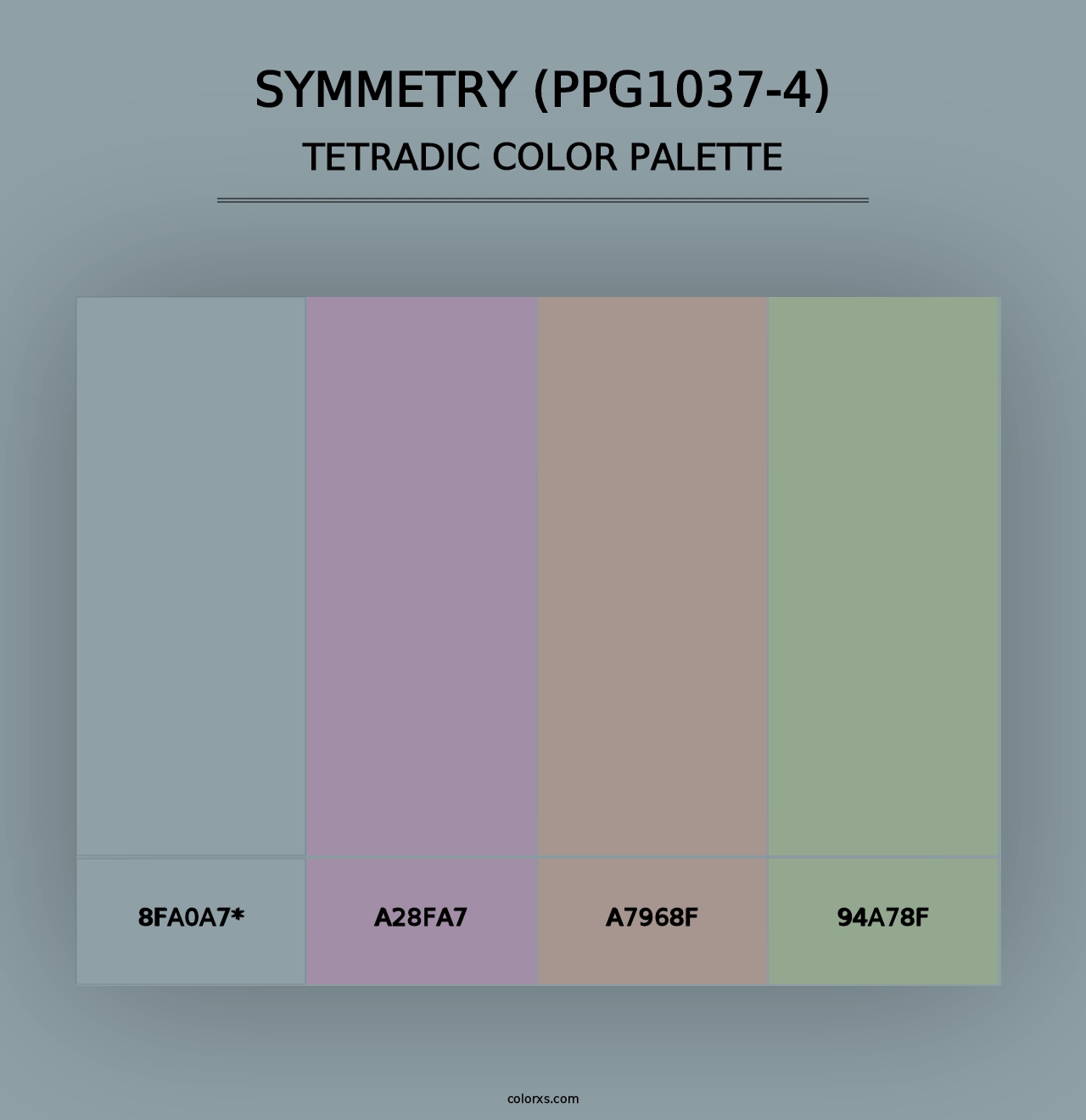 Symmetry (PPG1037-4) - Tetradic Color Palette