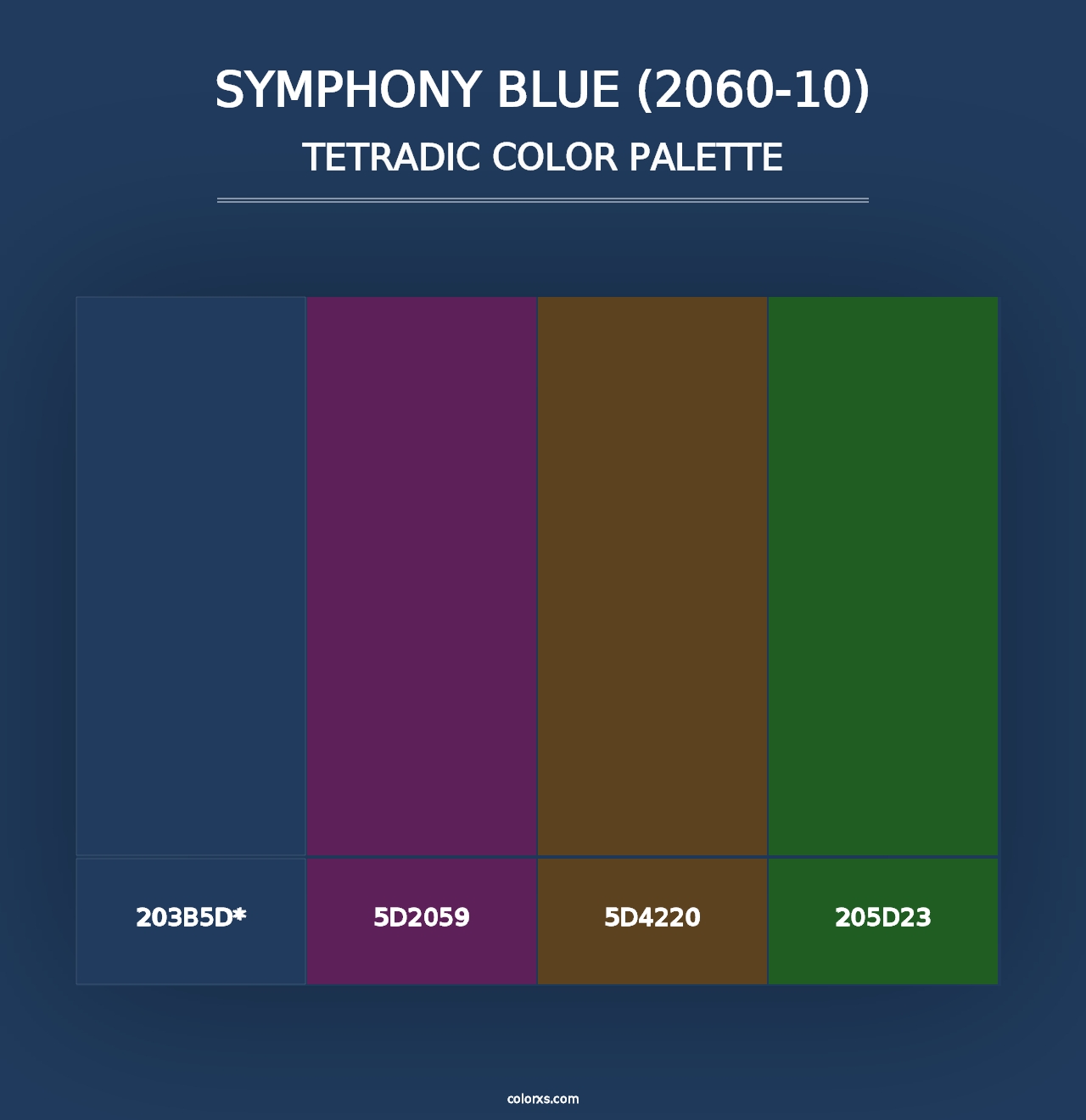 Symphony Blue (2060-10) - Tetradic Color Palette