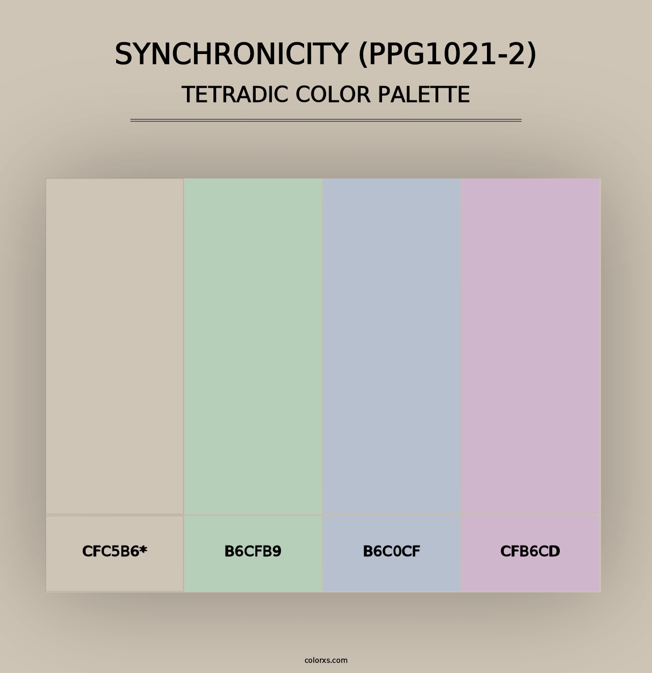 Synchronicity (PPG1021-2) - Tetradic Color Palette