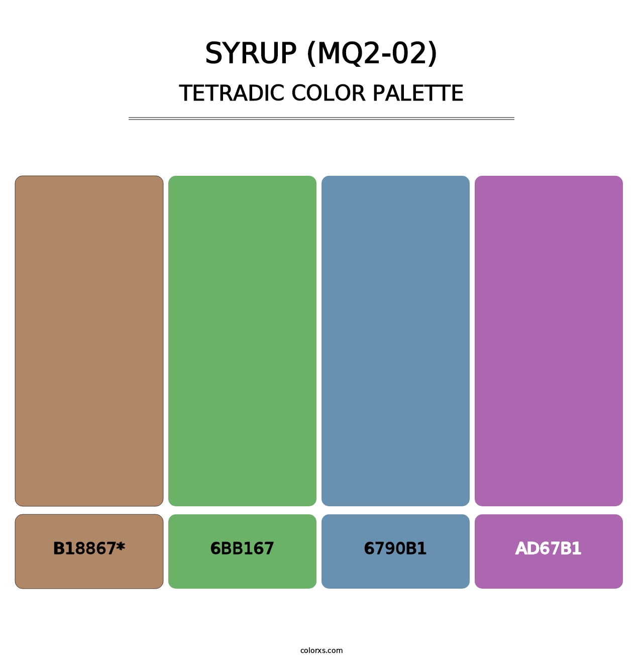 Syrup (MQ2-02) - Tetradic Color Palette