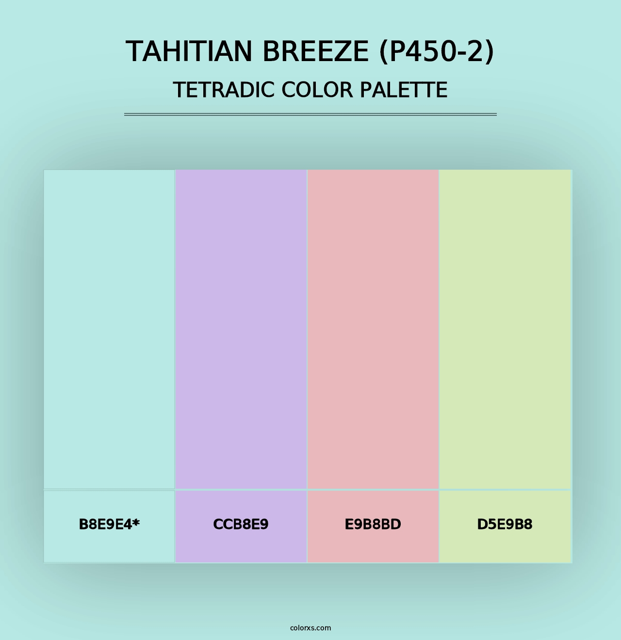 Tahitian Breeze (P450-2) - Tetradic Color Palette