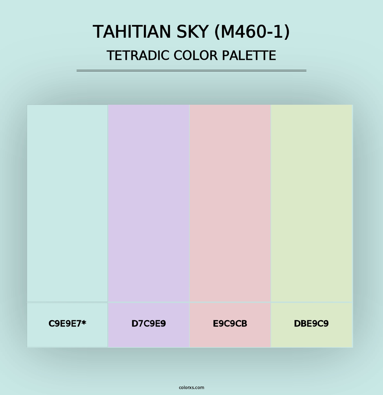 Tahitian Sky (M460-1) - Tetradic Color Palette