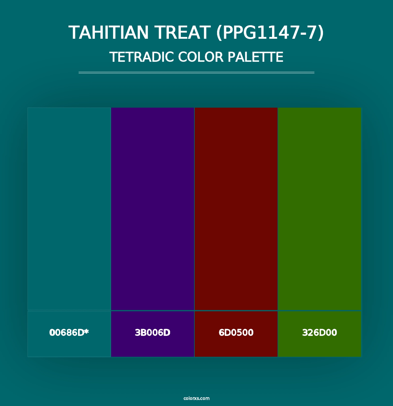 Tahitian Treat (PPG1147-7) - Tetradic Color Palette