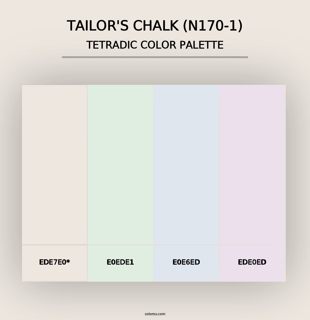 Tailor'S Chalk (N170-1) - Tetradic Color Palette