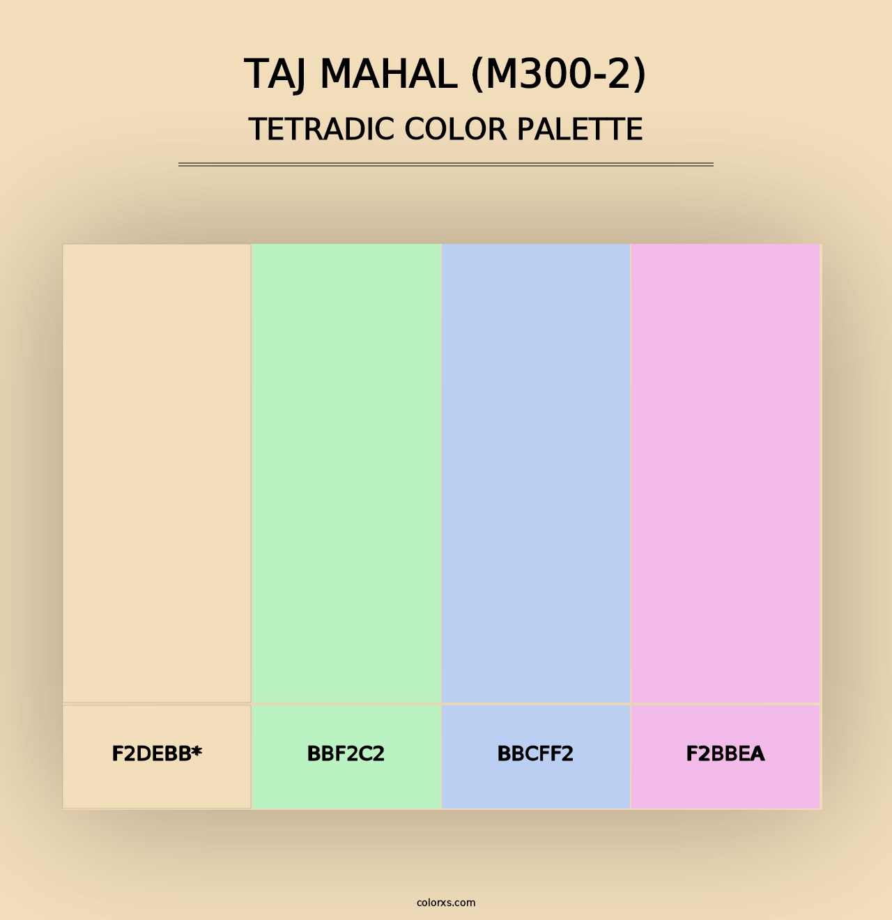 Taj Mahal (M300-2) - Tetradic Color Palette