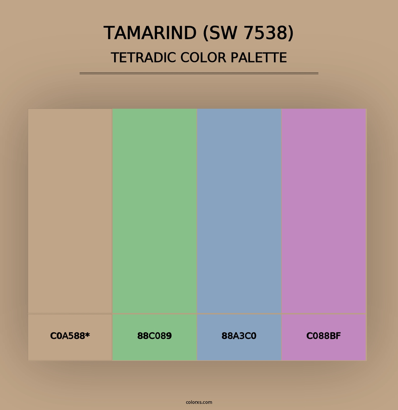 Tamarind (SW 7538) - Tetradic Color Palette