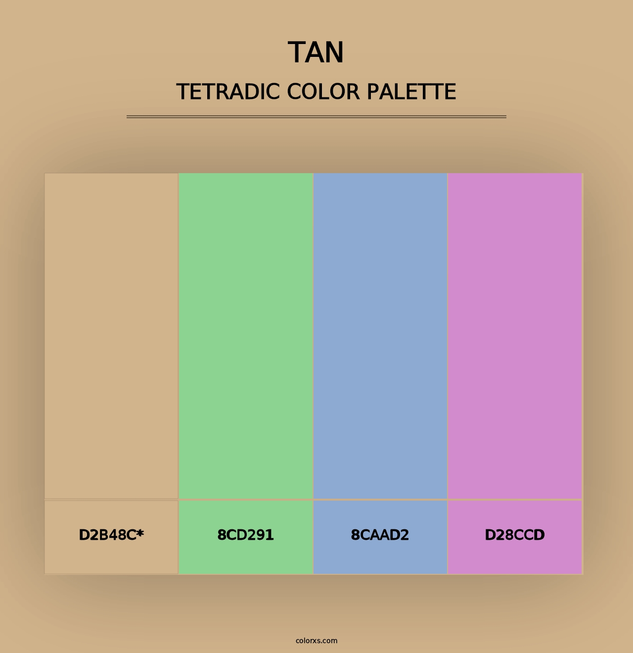 Tan - Tetradic Color Palette