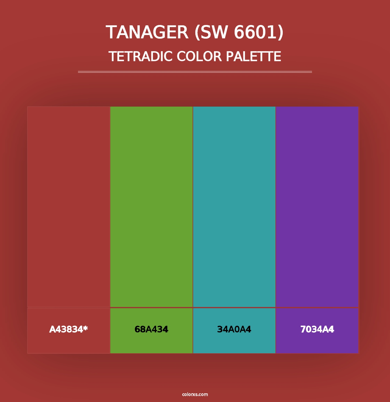 Tanager (SW 6601) - Tetradic Color Palette