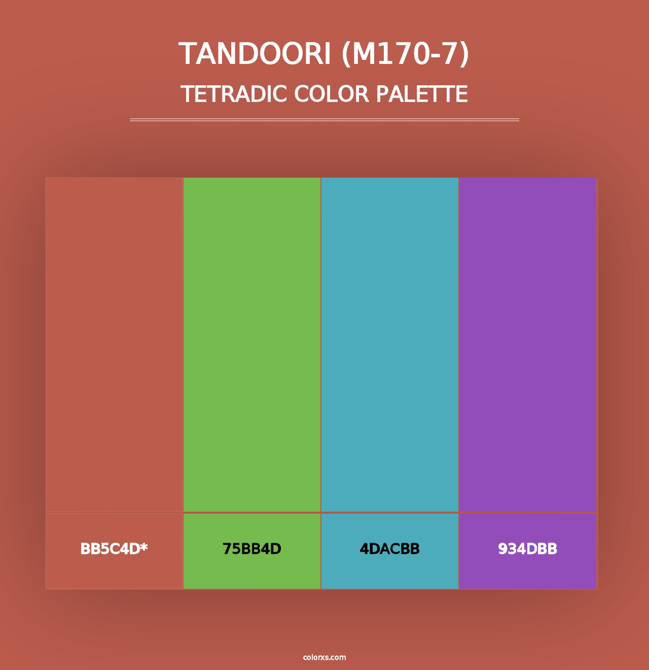 Tandoori (M170-7) - Tetradic Color Palette