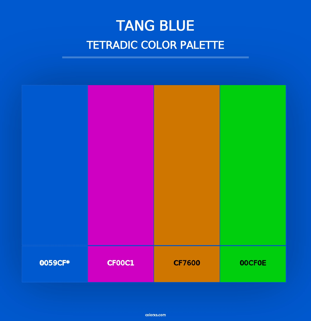 Tang Blue - Tetradic Color Palette