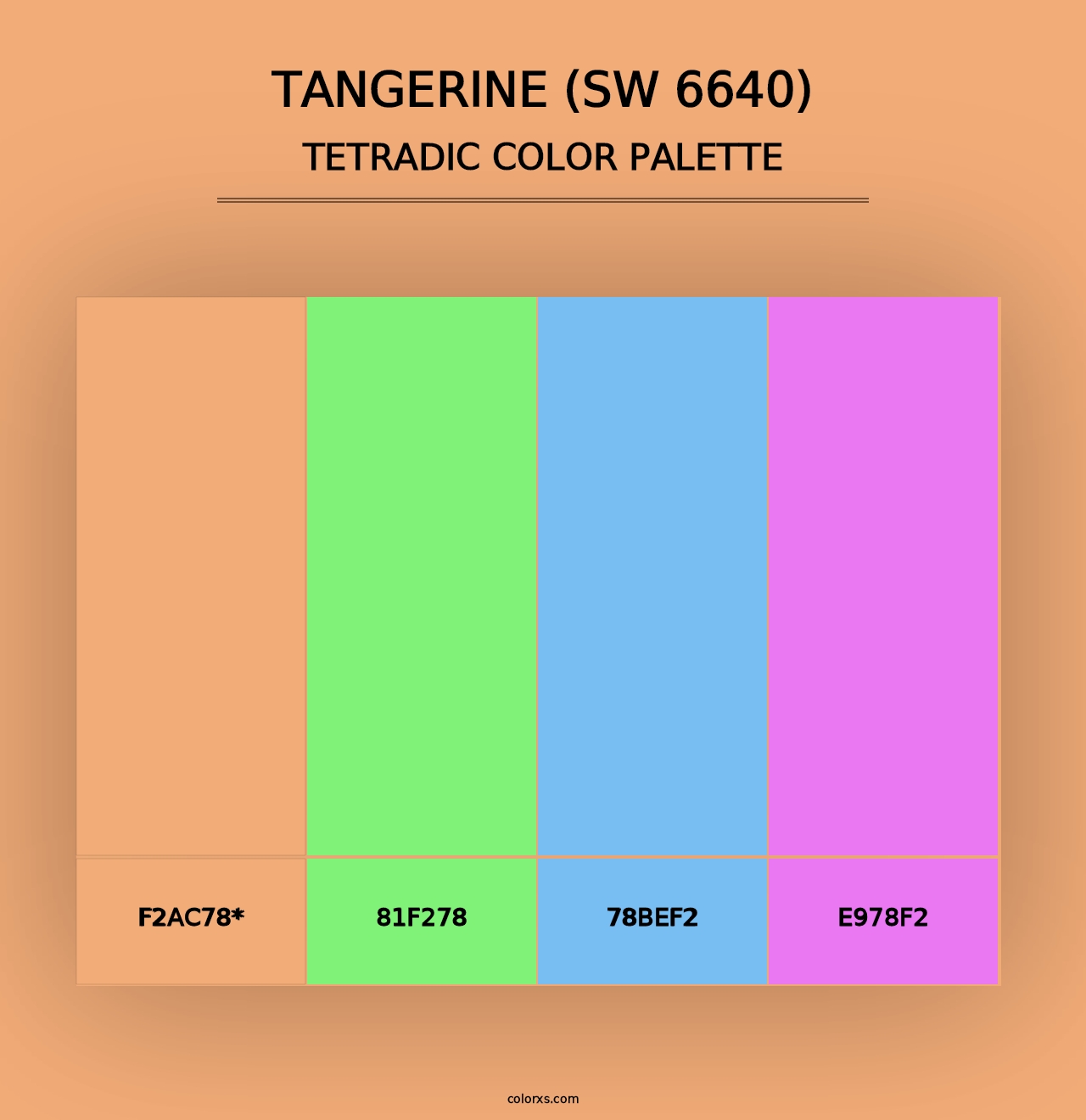 Tangerine (SW 6640) - Tetradic Color Palette