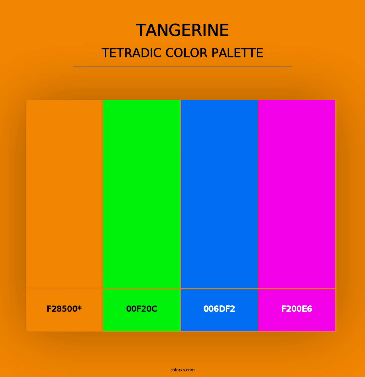 Tangerine - Tetradic Color Palette