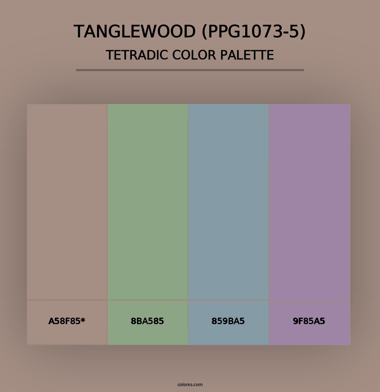 Tanglewood (PPG1073-5) - Tetradic Color Palette