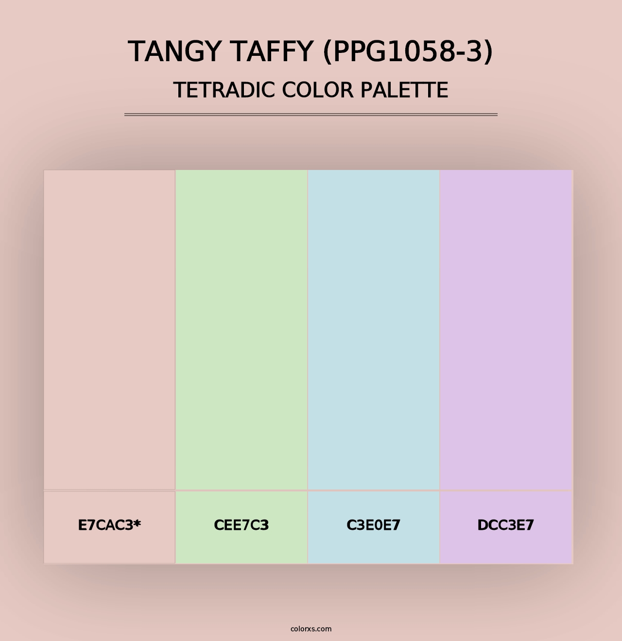 Tangy Taffy (PPG1058-3) - Tetradic Color Palette