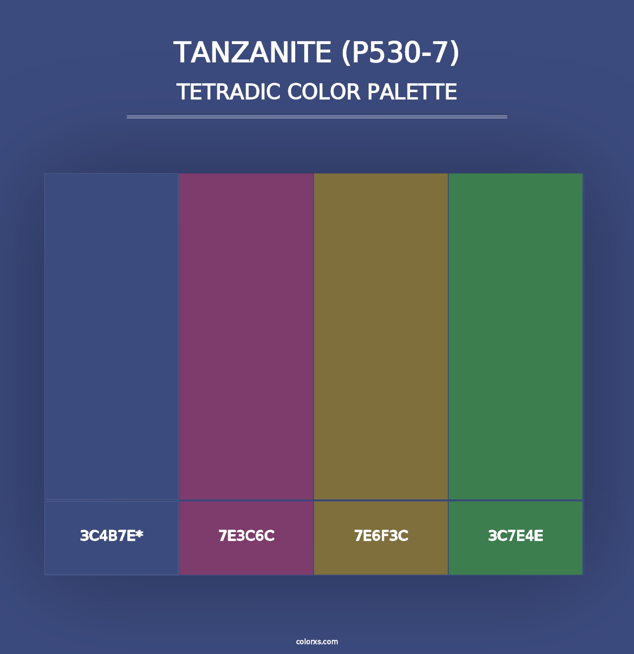 Tanzanite (P530-7) - Tetradic Color Palette