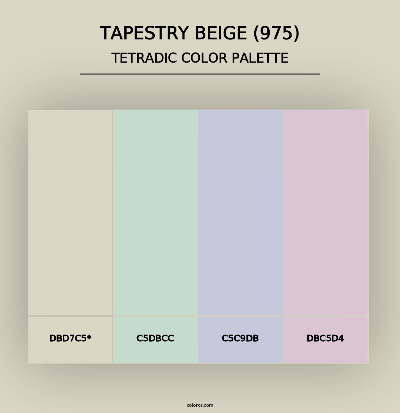 Tapestry Beige (975) - Tetradic Color Palette