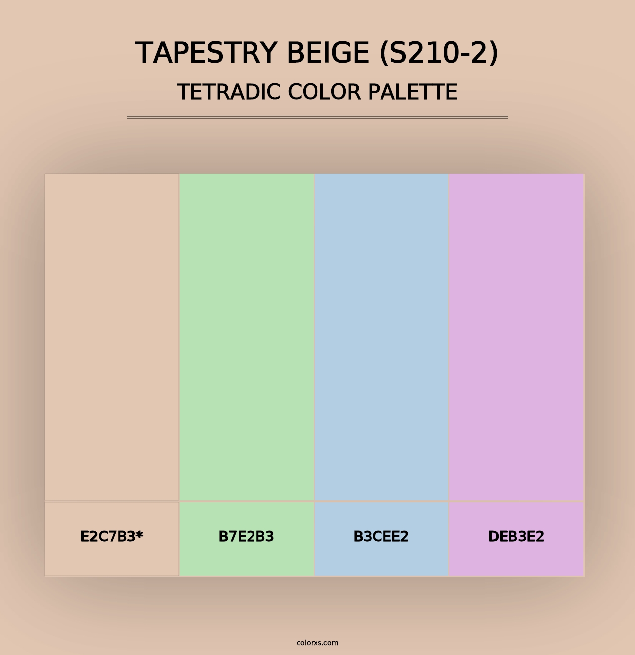 Tapestry Beige (S210-2) - Tetradic Color Palette