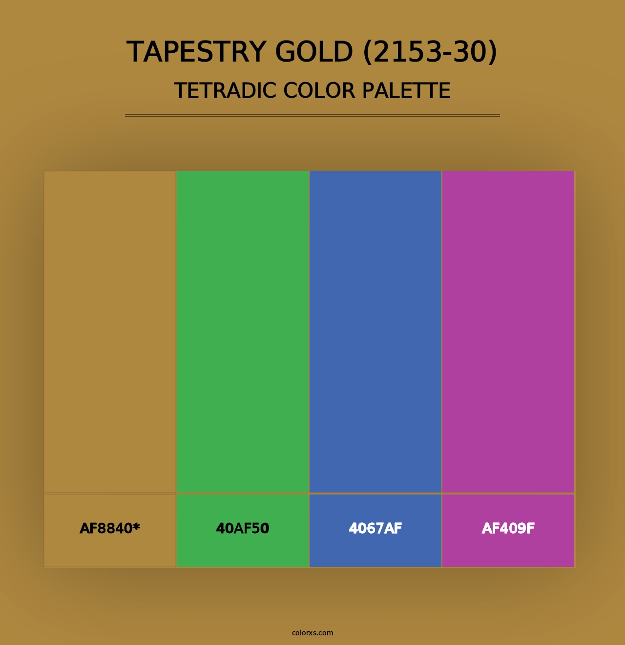 Tapestry Gold (2153-30) - Tetradic Color Palette