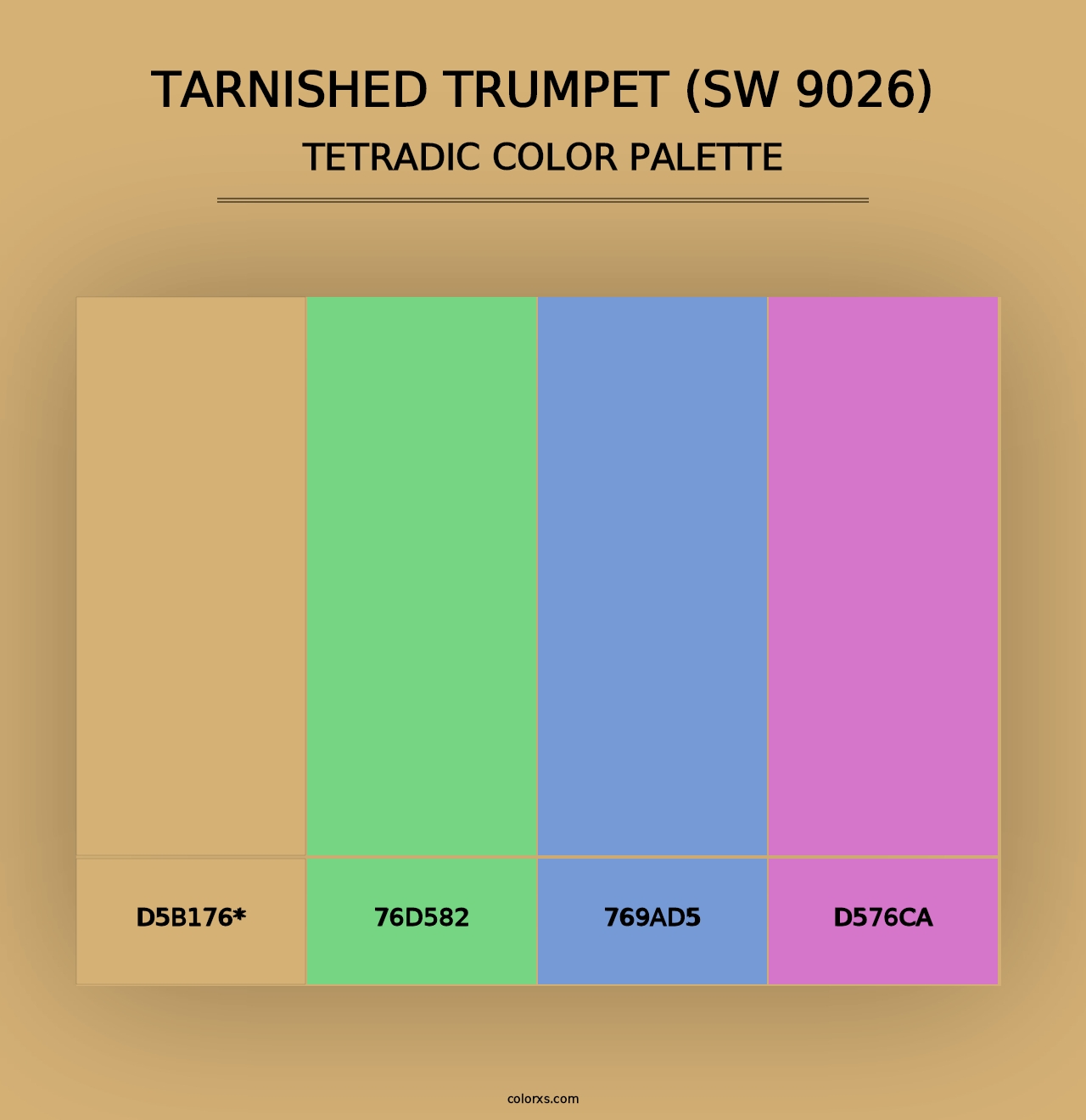 Tarnished Trumpet (SW 9026) - Tetradic Color Palette