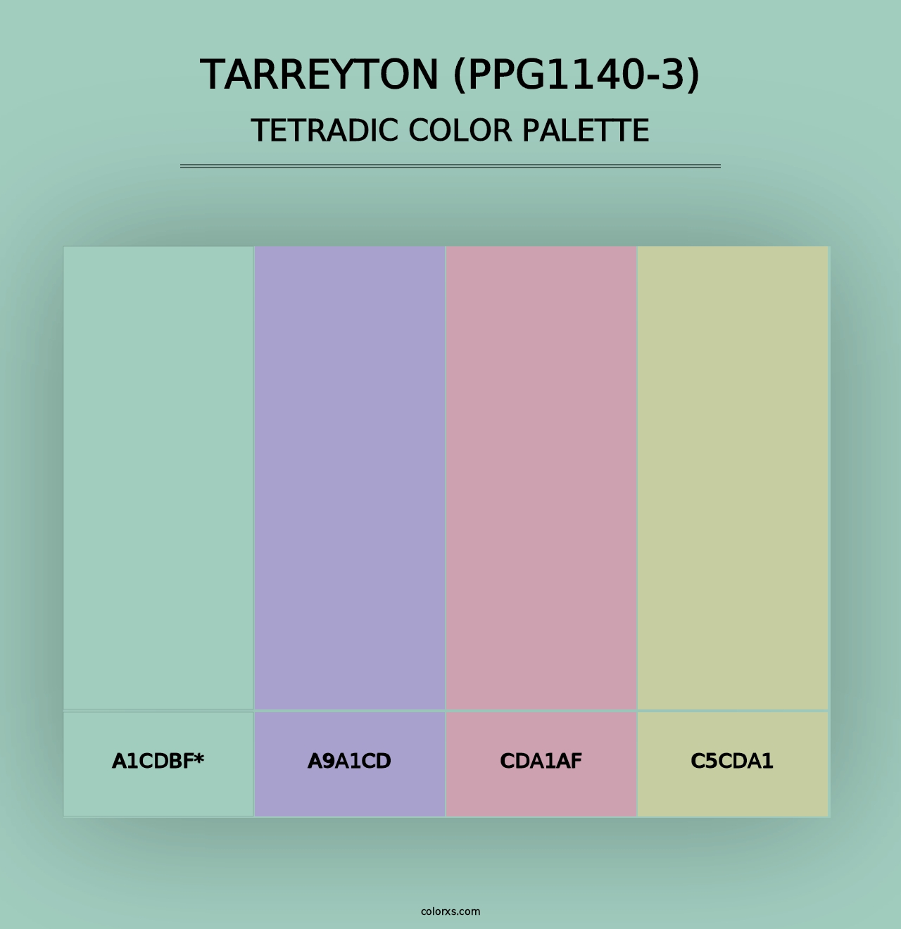 Tarreyton (PPG1140-3) - Tetradic Color Palette